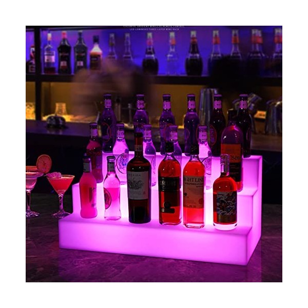 LoJax LED casier à vin Acrylique coloré télécommande lumière Liqueur Bouteille présentoir Maison Bar Barman Gradation présent