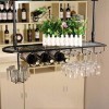 PJQUEKAIPJ Casier à vin, bar, restaurant, suspendu, casier à verres à vin, porte-gobelets à pied pour bar à la maison, peut c