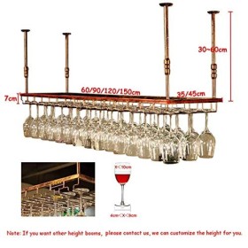 PJQUEKAIPJ Casier à vin, Mural, Bar, Restaurant, casier à Bouteilles de vin, Support de Plafond en métal et Fer pour Verres à