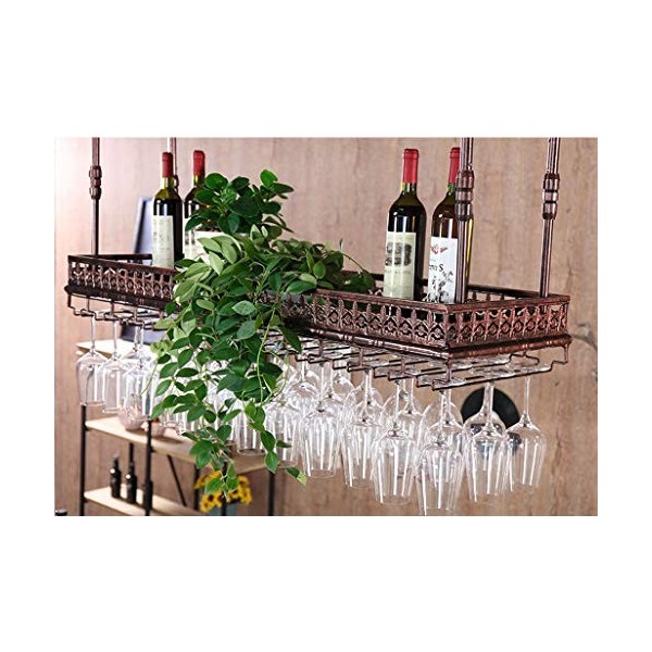 Casiers à vin Casier à verres à vin suspendu | Étagère à vin murale | Support à verres à vin suspendu en métal | Organisateur
