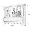 Casier à vin en bois massif étagère de rangement de vin murale suspendu gobelets en verre de champagne de vin support de supp