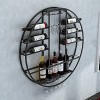 TZUFA Casiers à vin Ronds Modernes, étagère à vin Suspendue Murale, étagère de Stockage de vin en métal, présentoir Multifonc