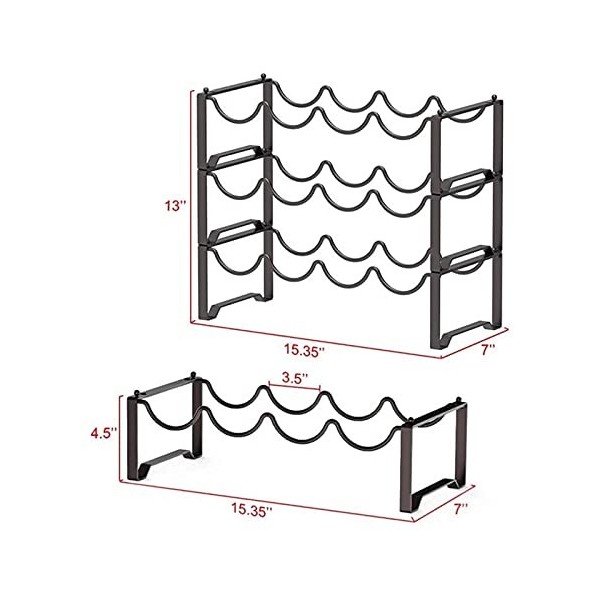 Casier à vin en Fer Rouge casier à vin Ornements Style européen créatif Simple casier à Bouteilles de vin présentoir Maison B