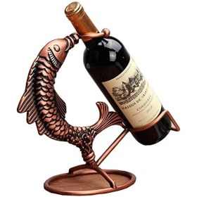 ATHUAH Statue Art Ornement Sculpture De Bureau Casier à Vin, Célèbre Vin Poisson Casier À Vin Chaque Année Casier À Vin Rouge