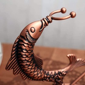 ATHUAH Statue Art Ornement Sculpture De Bureau Casier à Vin, Célèbre Vin Poisson Casier À Vin Chaque Année Casier À Vin Rouge