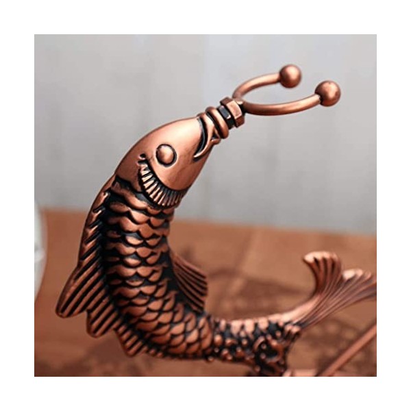 ATHUAH Statue Art Ornement Sculpture De Bureau Casier à Vin, Célèbre Vin Poisson Casier À Vin Chaque Année Casier À Vin Rouge