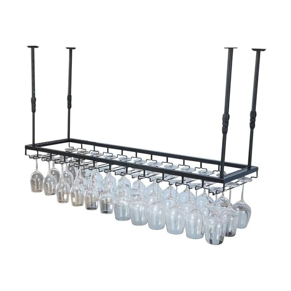 BOSDEX Support de Verre à vin Suspendu au Plafond, Support de Verre à vin au Plafond, Support de Verre à vin à lenvers pour 