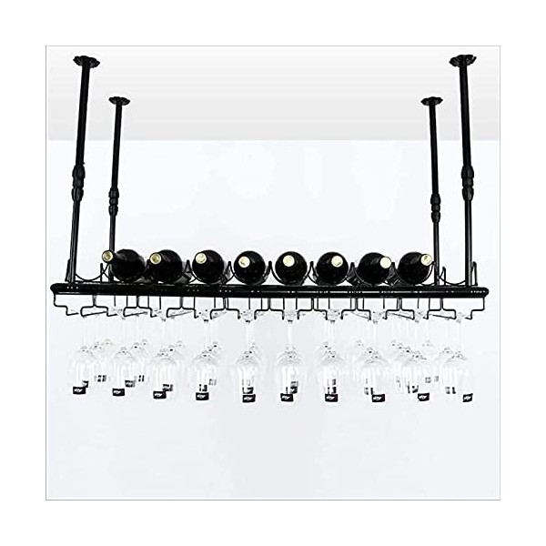 Boxbit Stockage de Vin Support de Verre à Vin Support de Verre à Vin Vintage Support de Verre à Vin en Fer Forgé Support de V