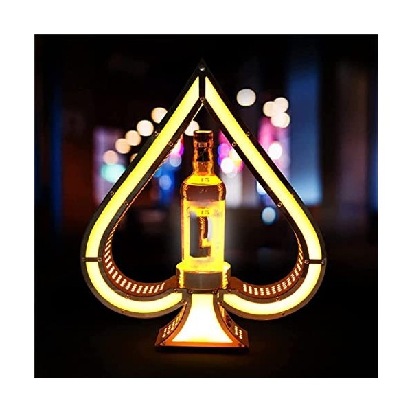 Présentoir à vin de bar, présentoir à bouteilles de vin, présentoir à bouteilles dalcool éclairé par LED, casier à vin for é