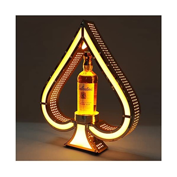 Présentoir à vin de bar, présentoir à bouteilles de vin, présentoir à bouteilles dalcool éclairé par LED, casier à vin for é