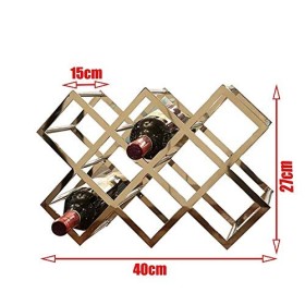 FLYIFE Présentoir à vin casiers à vin, Porte-vin 8 Bouteilles - Fer Multifonction au Sol étagère à vin Refroidisseur à vin