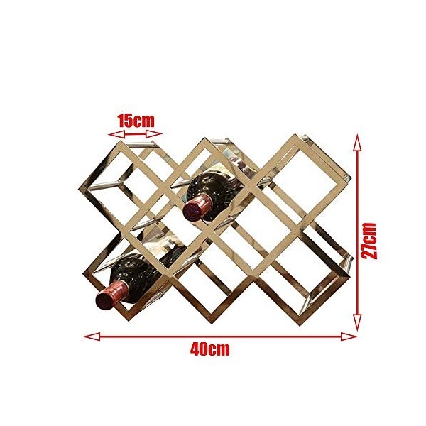 FLYIFE Présentoir à vin casiers à vin, Porte-vin 8 Bouteilles - Fer Multifonction au Sol étagère à vin Refroidisseur à vin