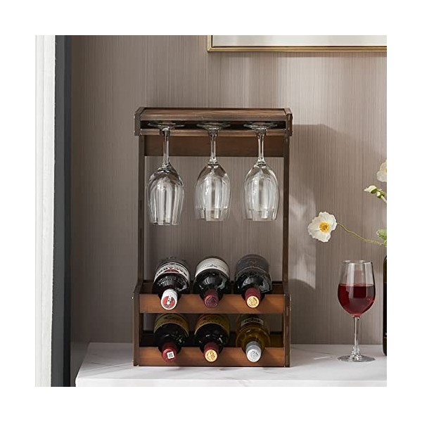 Casier à vin mural en bois, casier à vin mural, support à verres à pied pour bouteilles de vin, casier à vin, casier à verres