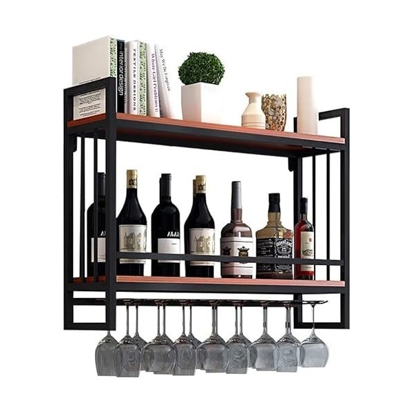 AARONG Casier à vin autoportant Armoires Porte-vin Mural Casier à vin Mural avec Support en Verre/Porte-vin Support Mural Déc