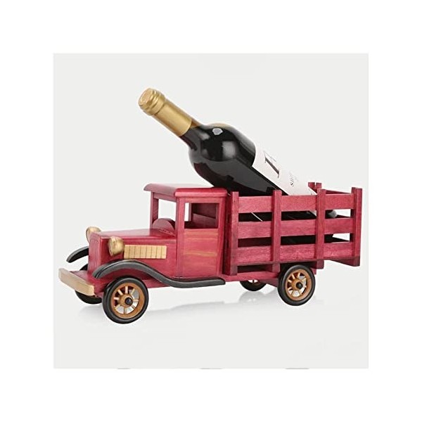 Casier à vin Rétro en Bois Massif Rouge Cadre à Vin Pièce Raisin Étagère À Vin Présentoir Créatif Salon Moderne Simple Platea