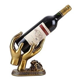 ELzEy Casier à vin en résine avec Mains créatives en Forme de Palmier, Porte-Bouteille de vin, Sculpture, Artisanat, décorati