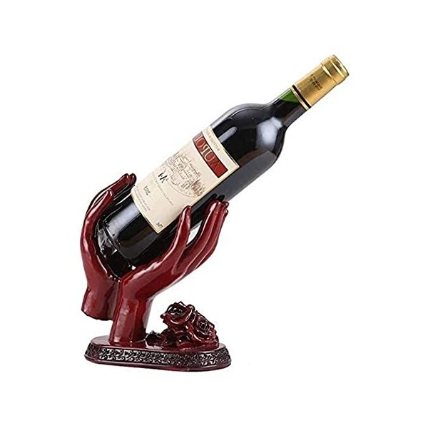 ELzEy Casier à vin en résine avec Mains créatives en Forme de Palmier, Porte-Bouteille de vin, Sculpture, Artisanat, décorati