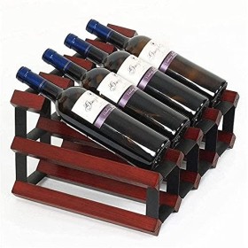 Étagère à vin Porte-Bouteille Porte-Bouteille Suspendu casier à vin tenture Murale présentoir à vin en Bois Massif casier à v