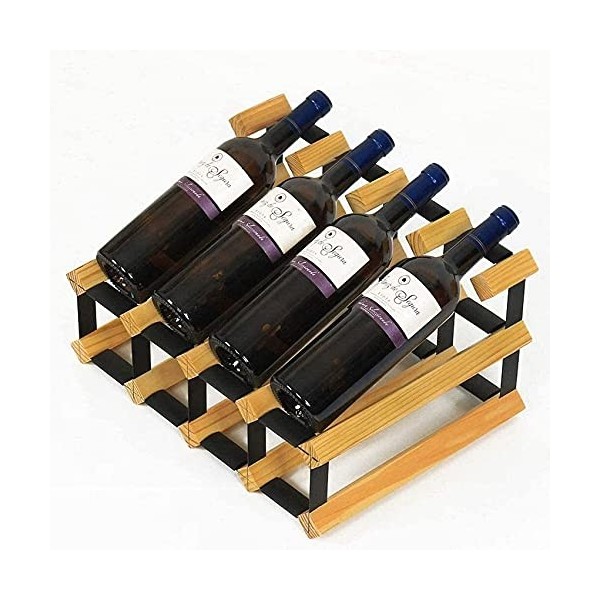 Étagère à vin Porte-Bouteille Porte-Bouteille Suspendu casier à vin tenture Murale présentoir à vin en Bois Massif casier à v