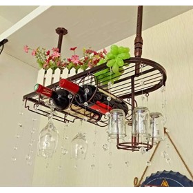 PJQUEKAIPJ Casier À Vin Accueil Support Rouge Restaurant S, Bar Européen Support À Verre À Vin Ornements Suspendus Support Mi