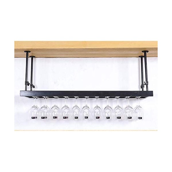 Casier à vin, casier à vin en fer suspendu, support en verre à vin, barres de plafond, salons, hôtels, restaurants, décoratio