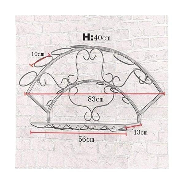 Casier à vin Application de décoration murale Casier à vin mural en métal Support à suspendre pour verres à vin en fer europé