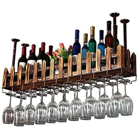 Générique Casier à vin, Bar, Restaurant, Suspendu, casier à Verres à vin, Support de Verre à vin à lenvers en Bois Massif, c