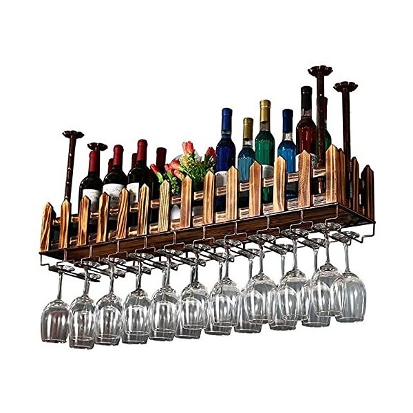 Générique Casier à vin, Bar, Restaurant, Suspendu, casier à Verres à vin, Support de Verre à vin à lenvers en Bois Massif, c