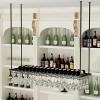 TZUFA Casier à vin de Plafond, étagère à vin Suspendue, Support de Rangement pour Verres à vin, étagère de décoration à Haute