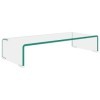 GuyAna Meuble TV/pour Moniteur 60 x 25 x 11 cm Verre Transparent,Meuble TV,Meuble TV Moderne,Meuble de Salon