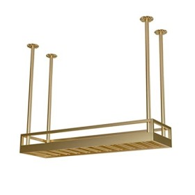 TZUFA Casier à vin en métal, casier à vin monté au Plafond et Support en Verre, Support Suspendu pour Bouteilles de vin, étag