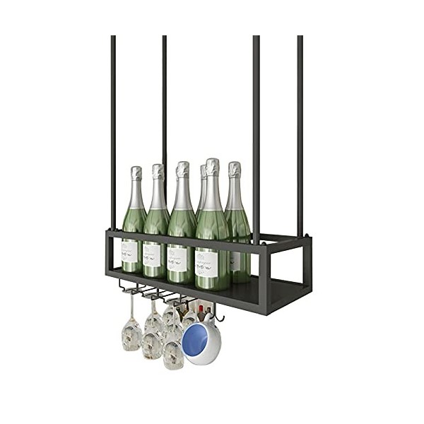 TZUFA Casier à vin de Plafond Support de Verre à vin Suspendu, Support de Bouteille de vin de Plafond en métal, Support de St