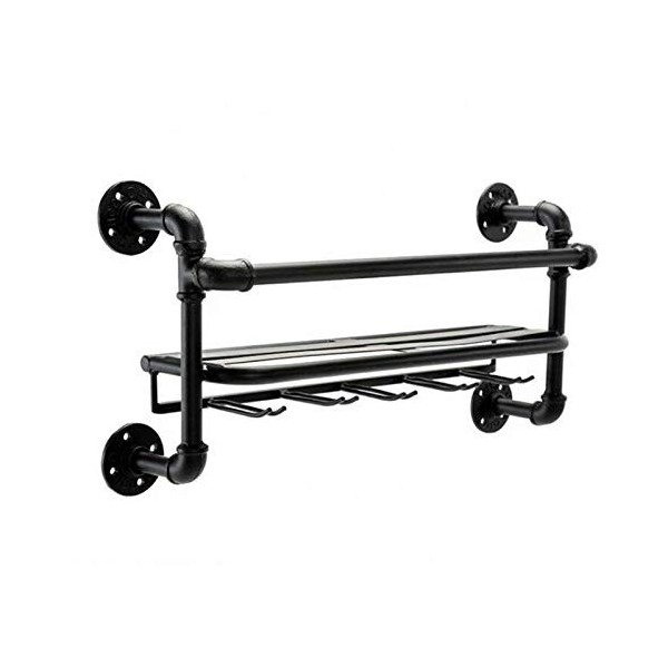 Casier à vin sur pied à suspendre au mur, rétro en fer forgé, casier à vin industriel, présentoir de rangement, porte-gobelet