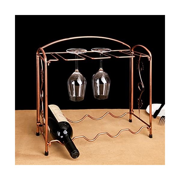 Casier à vin Casier à Vin Dessus de Table Décoration de la Maison Fer Artisanat Bouteille de Vin Rétro Étagère de Rangement d