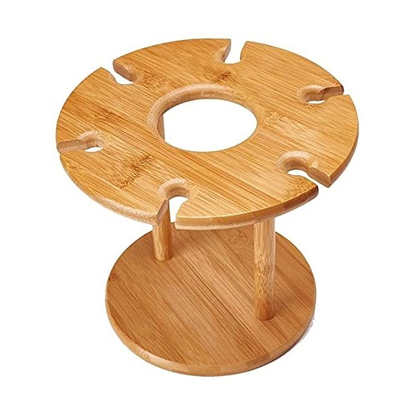 ELzEy Casier à vin, casier à vin en Bois, Support de Bouteille de vin sur Pied, Cadre de gobelet, Ornements de Support de Tas