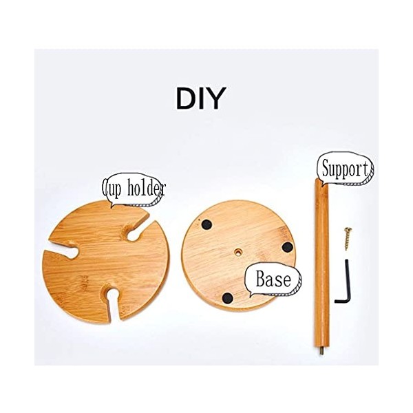 ELzEy Casier à vin, casier à vin en Bois, Support de Bouteille de vin sur Pied, Cadre de gobelet, Ornements de Support de Tas