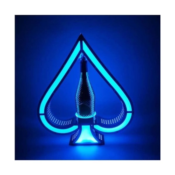 Présentoir de Bouteille de vin éclairé par LED Support de vin Lumineux Présentoir de Bouteille de vin Brûleur de Bouteille de