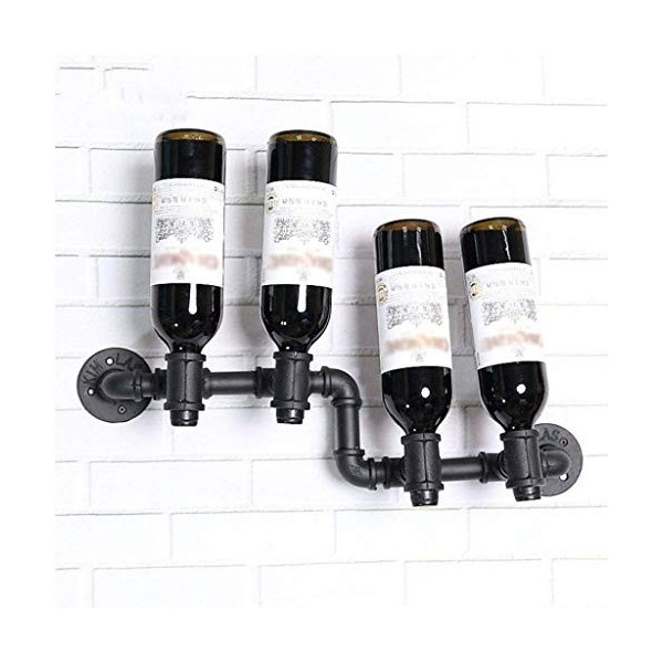 Casier à vin Mural Vintage casier à vin café créatif à lenvers conduites deau casier à Bouteilles de vin présentoir casier 