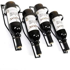 Casier à vin, casier à vin Mural en métal, casier à vin Suspendu en Fer européen, casier à vin 4 Bouteilles de casier à vin e