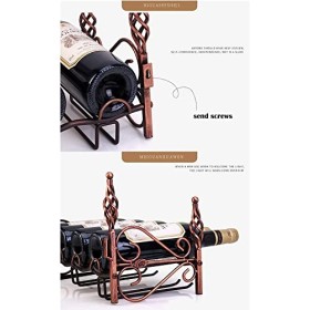 Casier à vin Mural en Fer forgé de Style européen, casier à Bouteilles de vin Simple, casier à vin Rouge, Maison Bronze 45,7 