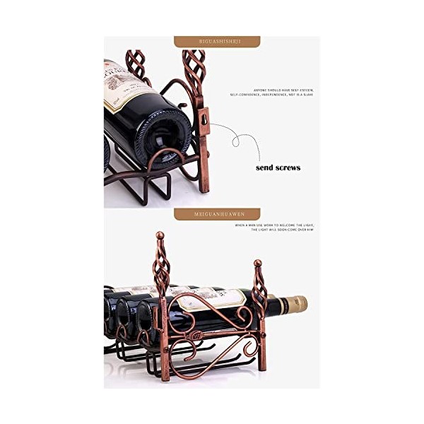 Casier à vin Mural en Fer forgé de Style européen, casier à Bouteilles de vin Simple, casier à vin Rouge, Maison Bronze 45,7 