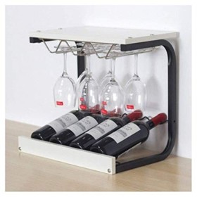 DEUYO Un casier à vin, support, cintre suspendu pour armoire suspendue, support de bar, support familial, porte-gobelet à vin