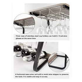 DEUYO Un casier à vin, support, cintre suspendu pour armoire suspendue, support de bar, support familial, porte-gobelet à vin