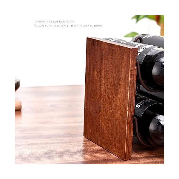 DEUYO Casier à vin Rouge à 2 Couches de Style Pastoral américain Casier à vin en Fer forgé de Style européen Ornements darmo