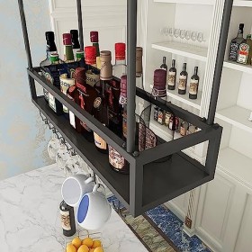 AARONG Casier à vin autoportant Armoires Porte-vin Mural Porte-Verre à vin, casier à vin à lenvers, casier à Verre à vin Sus