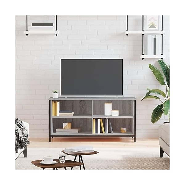 VEEKI Meuble TV, Meuble TV Suspendu, Meuble TV Industriel, Meuble TV Bois, Meuble Chambre, Convient pour Salon ou Chambre, So