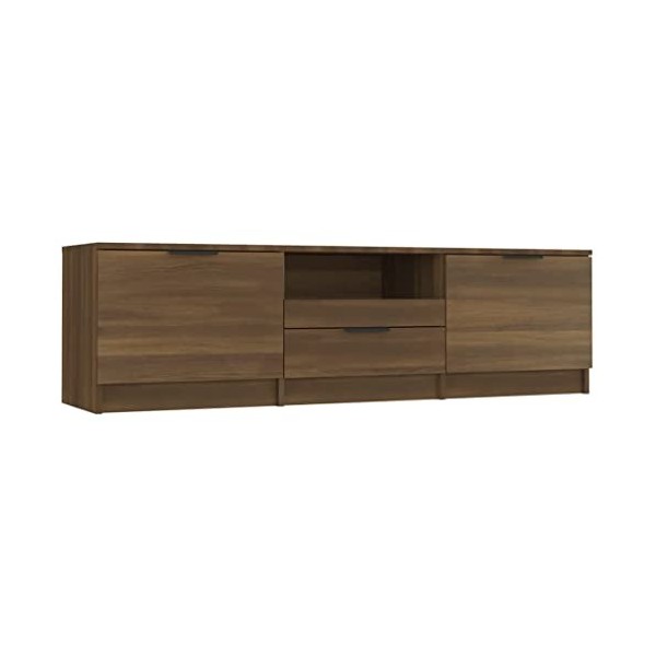 Meuble TV Chêne marron 140x35x40 cm Bois dingénierie