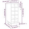 TEKEET Home Hardware Businese Armoire à vin en pin massif 23 x 34 x 61 cm
