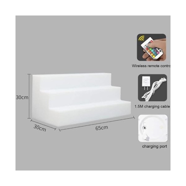 Présentoir De Bouteilles Led à 3 Niveaux, Support Déclairage Pour étagère De Bouteilles De Vin, De Boissons, De Bar, De Bois