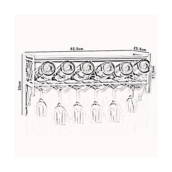 Casier à Vin Accueil Support Rouge Support de Verre à Vin Bar S, Mural Créatif Simplicité Moderne Restaurant Maison Pratique,